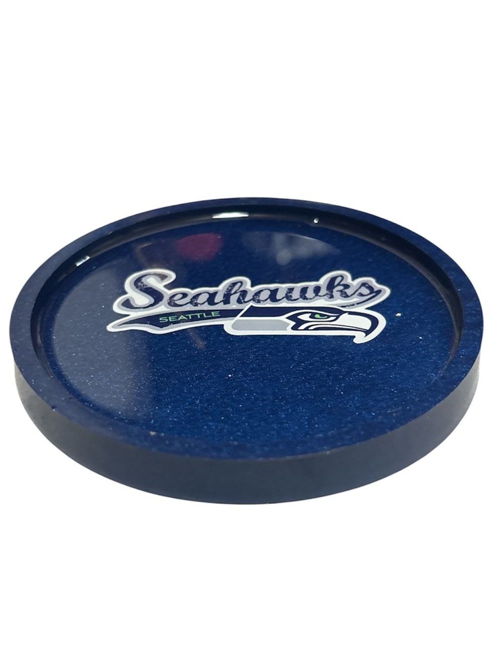 NORE’S NOVELTIES  Single Handcrafted Sport Beverage Coaster- Seattle Seahawks - Picture 4 of 5
